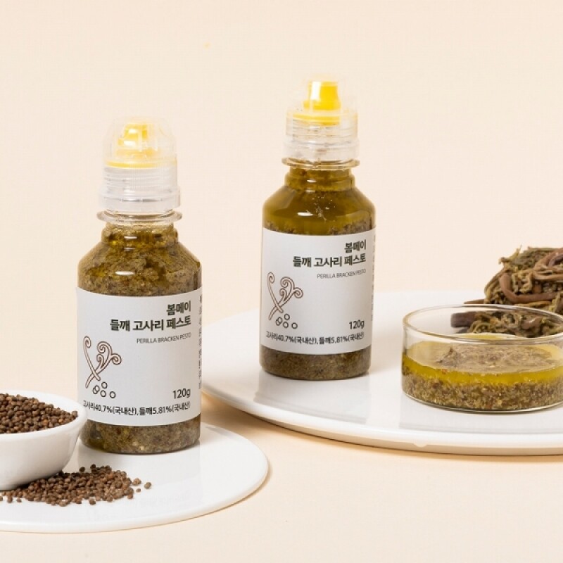 봄메이디저트,봄메이 짜먹는 페스토 120g 참나물 들깨고사리 토마토당근 바질토마토 4종 택1