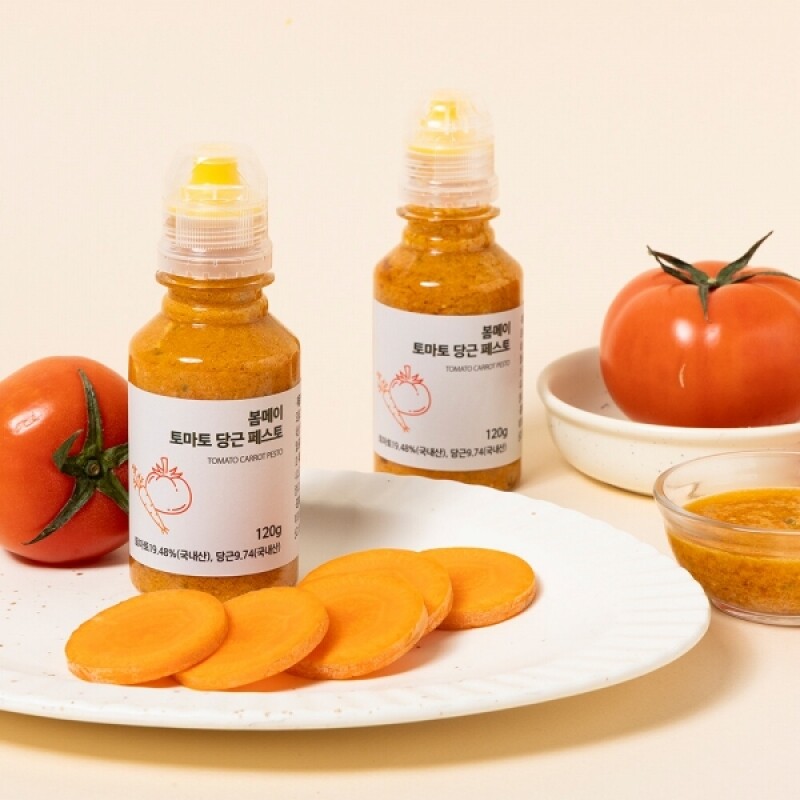 봄메이디저트,봄메이 짜먹는 페스토 120g 참나물 들깨고사리 토마토당근 바질토마토 4종 택1