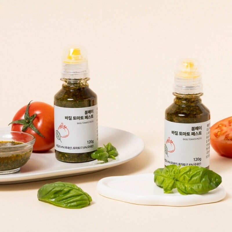 봄메이디저트,봄메이 짜먹는 페스토 120g 참나물 들깨고사리 토마토당근 바질토마토 4종 택1